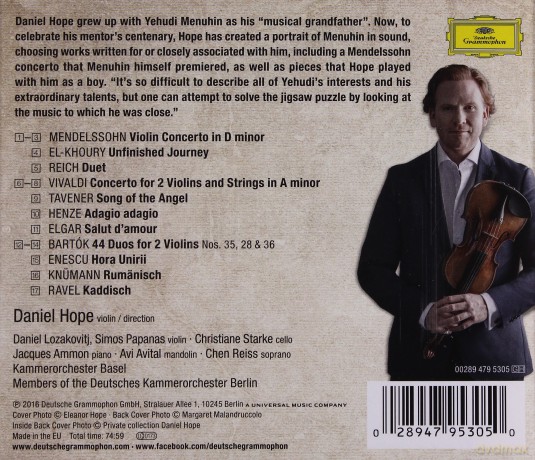 Daniel Hope: My Tribute To Yehudi Menuhin [CD]