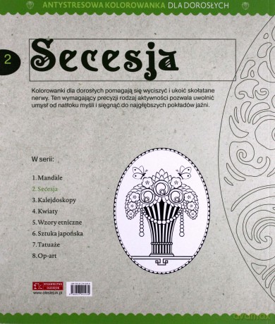 Antystresowa kolorowanka dla dorosłych. Secesja [KSIĄŻKA]