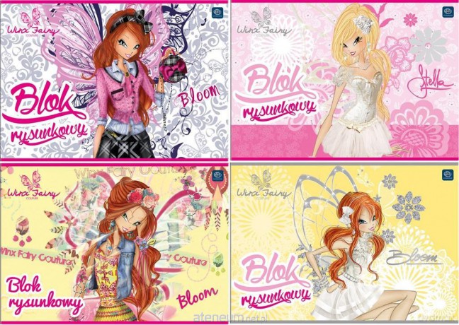 Blok rysunkowy A4/20K Winx (10 szt.)