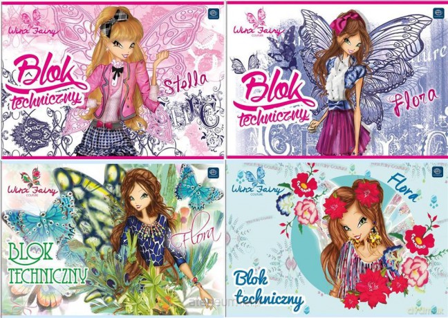 Blok techniczny A4/10K Winx (10 szt.)