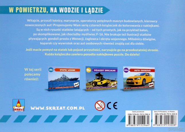 Kolorowanka z naklejkami. Statki powietrzne [KSIĄŻKA]