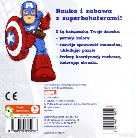 Książka z puzzlami i kolorowankami. Kolory [KSIĄŻKA]