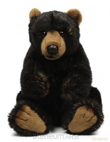 Niedźwiedź Grizzly czarny siedzący 22 cm