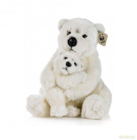 Niedźwiedź polarny z dzieckiem 28 cm