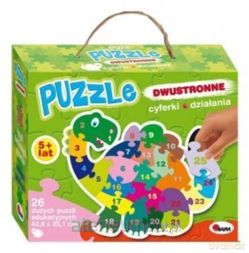 Puzzle dwustronne - Dinozaur [PUZZLE]