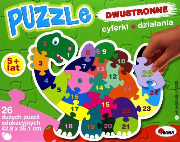 Puzzle dwustronne - Dinozaur [PUZZLE]