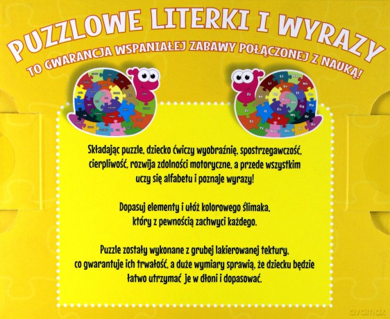 Puzzle dwustronne - Ślimak [PUZZLE]