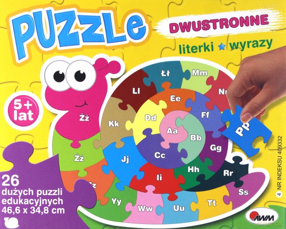 Puzzle dwustronne - Ślimak [PUZZLE]