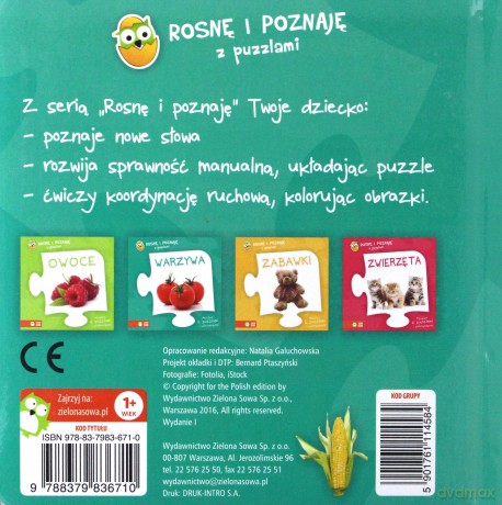 Rosnę i poznaję z puzzlami. Warzywa [KSIĄŻKA]