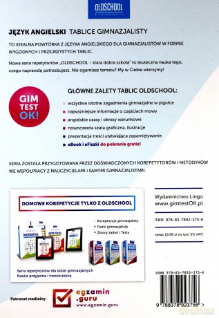 Tablice gimnazjalisty. Język angielski [KSIĄŻKA]