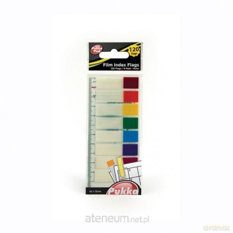 Zakładki indeksujące 45x12mm z linijką neon