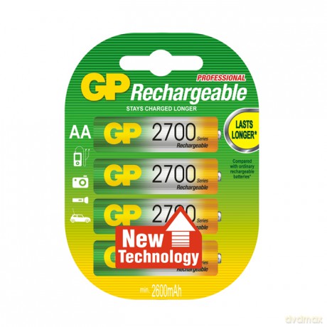 Akumulator GP AA NiMH 12V 2700 mAh x4 270AAHC-UC4