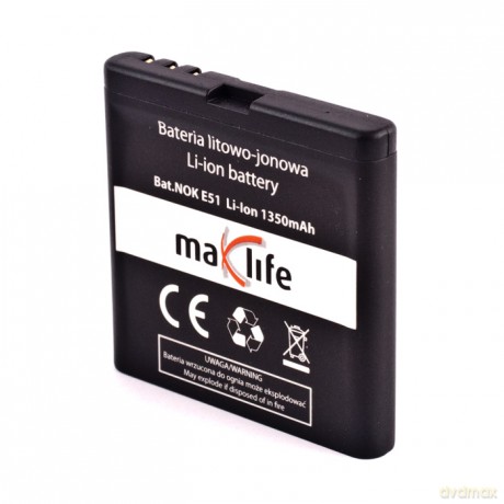 Bateria MaxLife do Nokia E51 1350 mAh Li-Ion