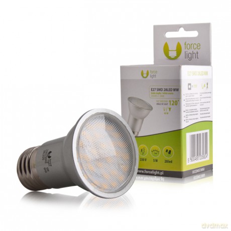 Żarówka LED E27 JDR 28 LED SMD 2835 5W 230V ciepła 3000K