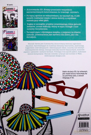 Kwiaty kolorowanka 3D [KSIĄŻKA]
