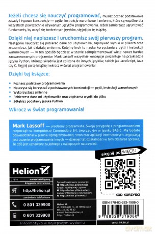 Programowanie dla początkujących - Mark A. Lassoff [KSIĄŻKA]