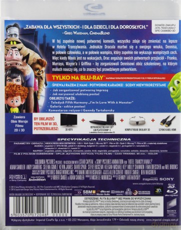 Hotel Transylwania 2 3D [Blu-Ray 3D]+[Blu-Ray]
