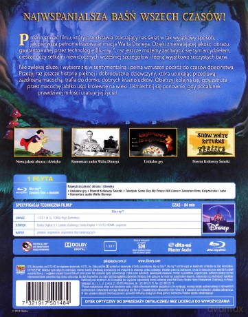 Królewna Śnieżka i siedmiu krasnoludków (Disney) (Baśnie Wszech Czasów) [Blu-Ray]