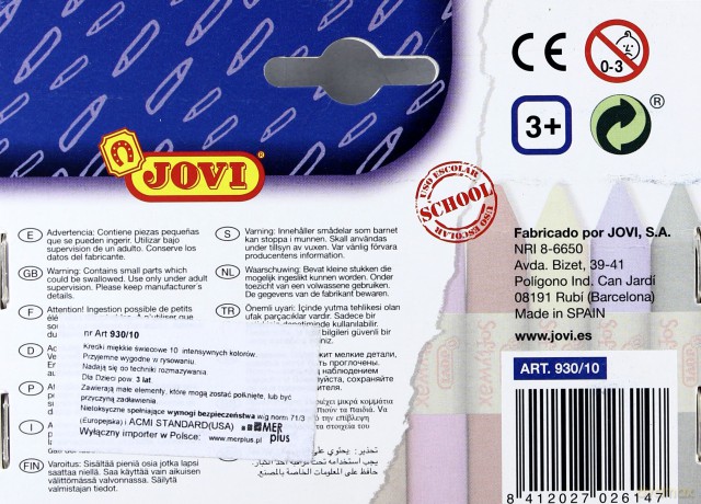 Kredki pastele olejne 10 kolorów