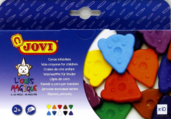 Kredki świecowe trójkątne Misie 12 kolorów