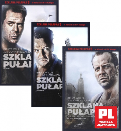 Szklana pułapka 1+2+3 Pakiet (slim) [3DVD]