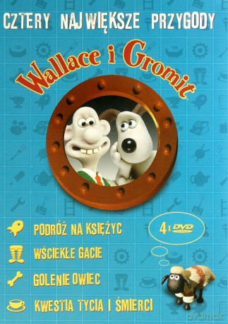 Wallace i Gromit: Podróż na księżyc / Wściekłe gacie / Golenie owiec / Kwestia tycia i śmierci [BOX] [4DVD]