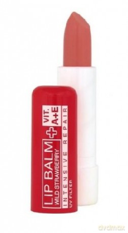 Ados Lip Balm Pomadka Ochronna Z Witaminami A+E Poziomka 3.8g