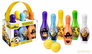 Minionki Zestaw kręgli 6x żel pod prysznic & szampon 100 ml + piłka