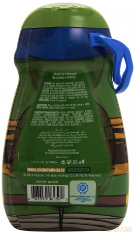 Air-Val Żółwie Ninja żel pod prysznic&Szampon 400ml Czerwony