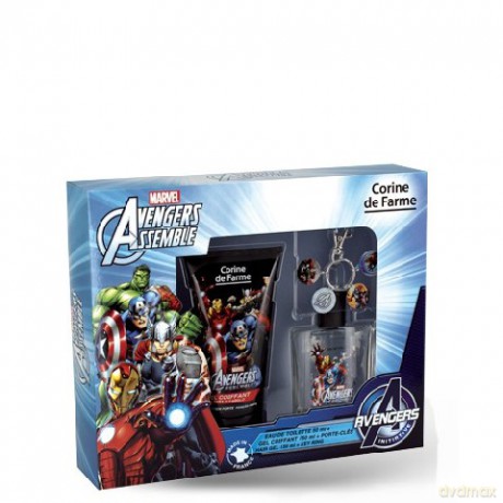 Corine De Farme Zestaw Prezentowy Avengers Assemble (woda Toaletowa 50ml+Żel Do Włosów 150ml+Breloczek)