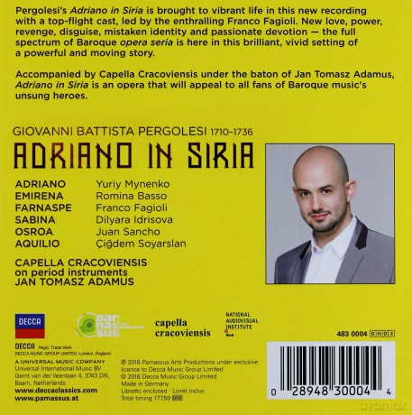 Franco Fagioli: Pergolesi: Adriano In Siria [3CD]