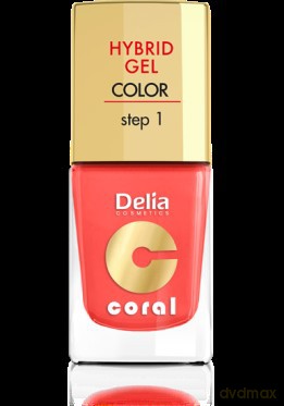 Delia Cosmetics Coral Hybrid Gel Emalia Do Paznokci Nr 15 Koralowy 11ml