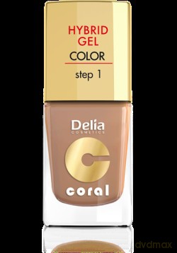 Delia Cosmetics Coral Hybrid Gel Emalia Do Paznokci Nr 19 Ciepły Beż 11ml