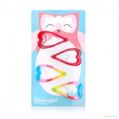 Donegal Spinka Do Włosów Tiny Heart (FA-5563) 3.5cm 1 Op.-4szt