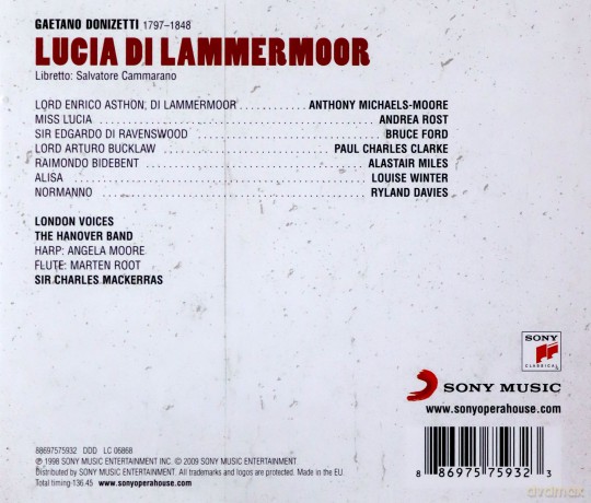 Sir Charles Mackerras: Donizetti: Lucia di Lammermoor  [CD]