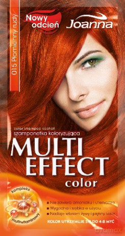 Joanna Multi Effect Color Szamponetka Do Włosów 015 Płomienny Rudy