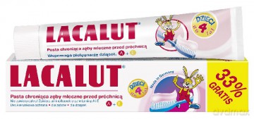 Lacalut Pasta Do Zębów Dla Dzieci 0-4 Lat 50ml + 33% Gratis