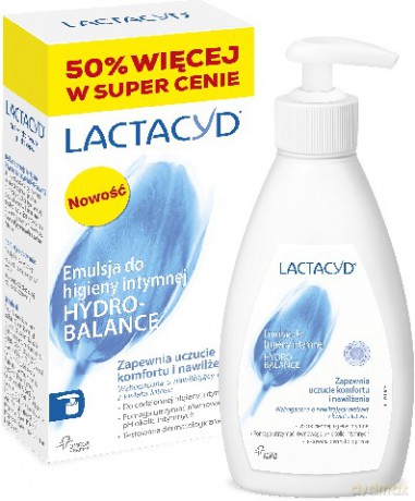 Lactacyd Hydro-Balance Emulsja Do Higieny Intymnej Nawilżająca Z Pompką 300ml