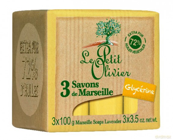 Le Petit Olivier Mydło Marseille Glicerynowe 3 X 100g