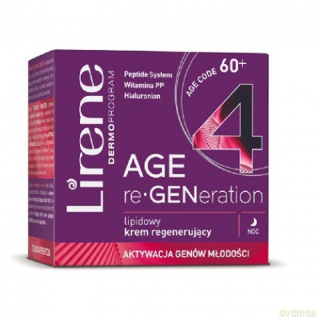 Lirene Age Re-Generaton 60+ Krem Noc