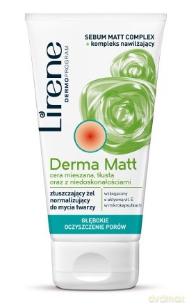 Lirene Derma Matt Złuszczający Żel Do Mycia 150ml