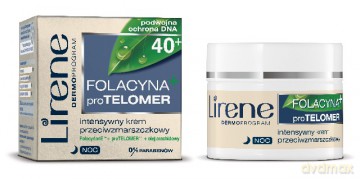 Lirene Folacyna +proTelomer 40+ Intensywny Krem Przeciwzmarszczkowy Na Noc