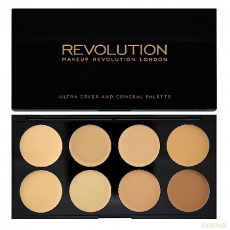 Makeup Revolution Ultra Cover And Concealer Palette Korektory Light-Medium 10g