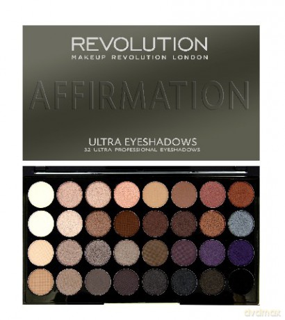 Makeup Revolution Ultra Palette 32 Zestaw Cieni Do Powiek Affirmation 16g (32 Kolory)
