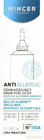 Mincer Pharma Anti Allergic Krem Odmładzający Pod Oczy Do Cery Wrażliwej 15ml