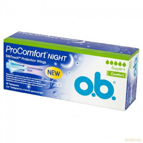 O.B.Procomfort Night Super Plus Komfortowe Tampony 1 Op.-16szt