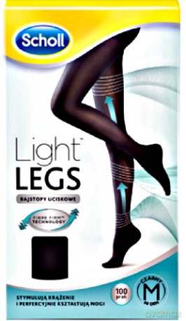 Scholl Light Legs Rajstopy Uciskowe 8x4x1 Czarne 60 Den Rozmiar M 1szt