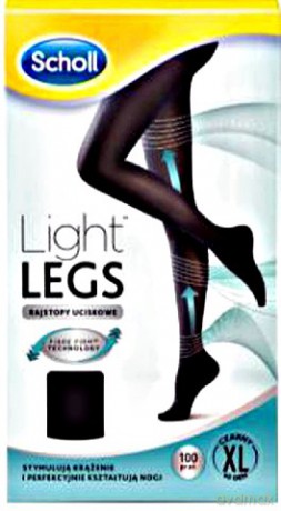 Scholl Light Legs Rajstopy Uciskowe 8x4x1 Czarne 60 Den Rozmiar Xl 1szt