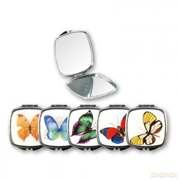 Top Choice Makijaż Lusterko Kieszonkowe Butterfly Owalne (85437) 1szt