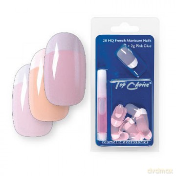 Top Choice Pielęgnacja I Zdobienie Paznokci Sztuczne Paznokcie French Manicure Beż 7859b